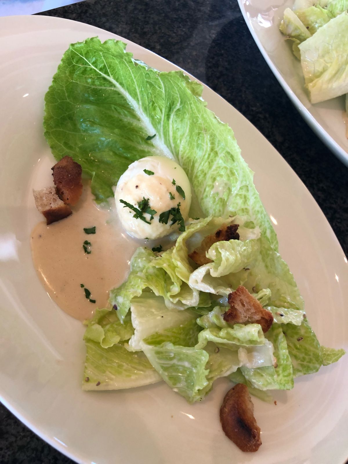 Caesar salad plate