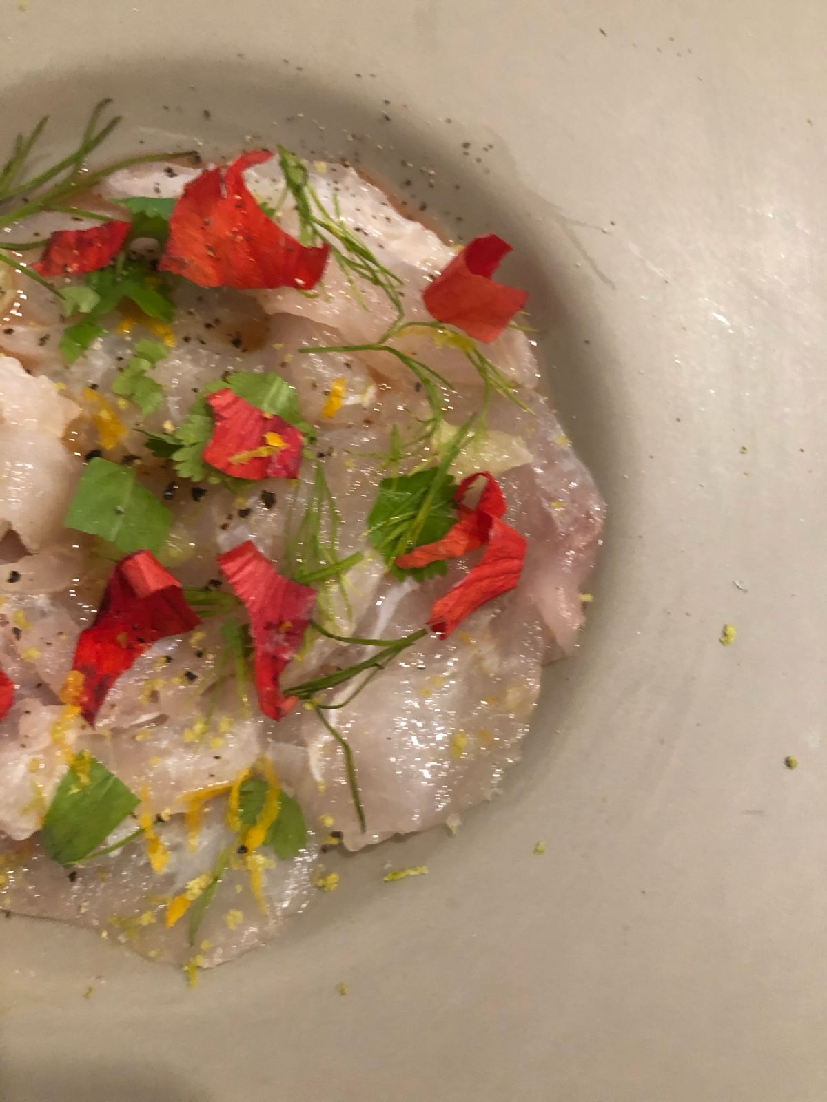 Fish carpaccio